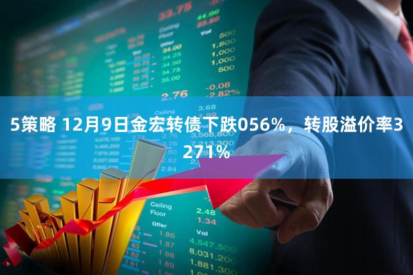 5策略 12月9日金宏转债下跌056%，转股溢价率3271%